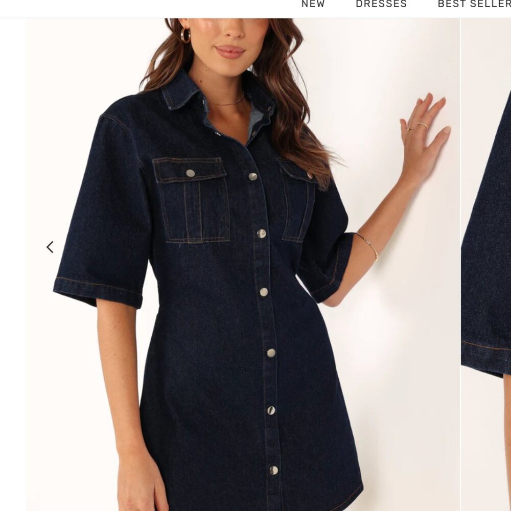 Hailey Denim Mini Dress - Dark